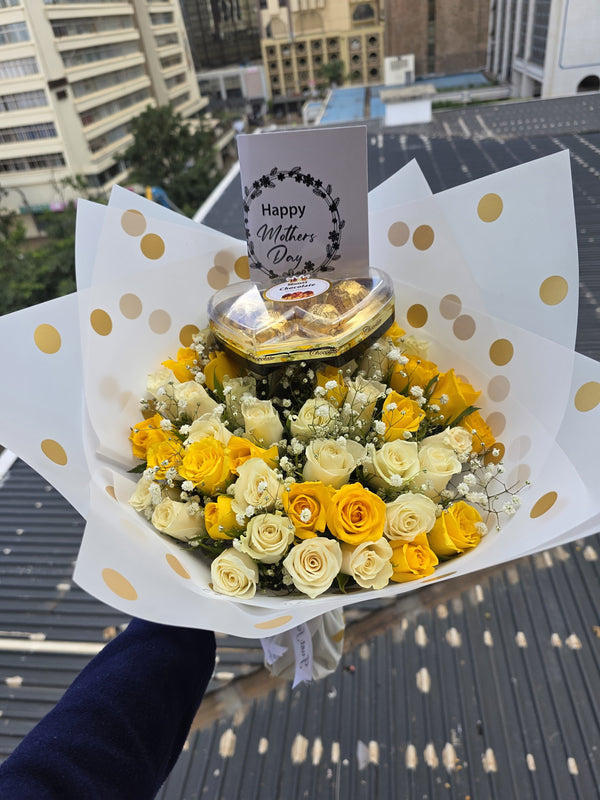 5 PIECES CHOCOLATE & ROSES